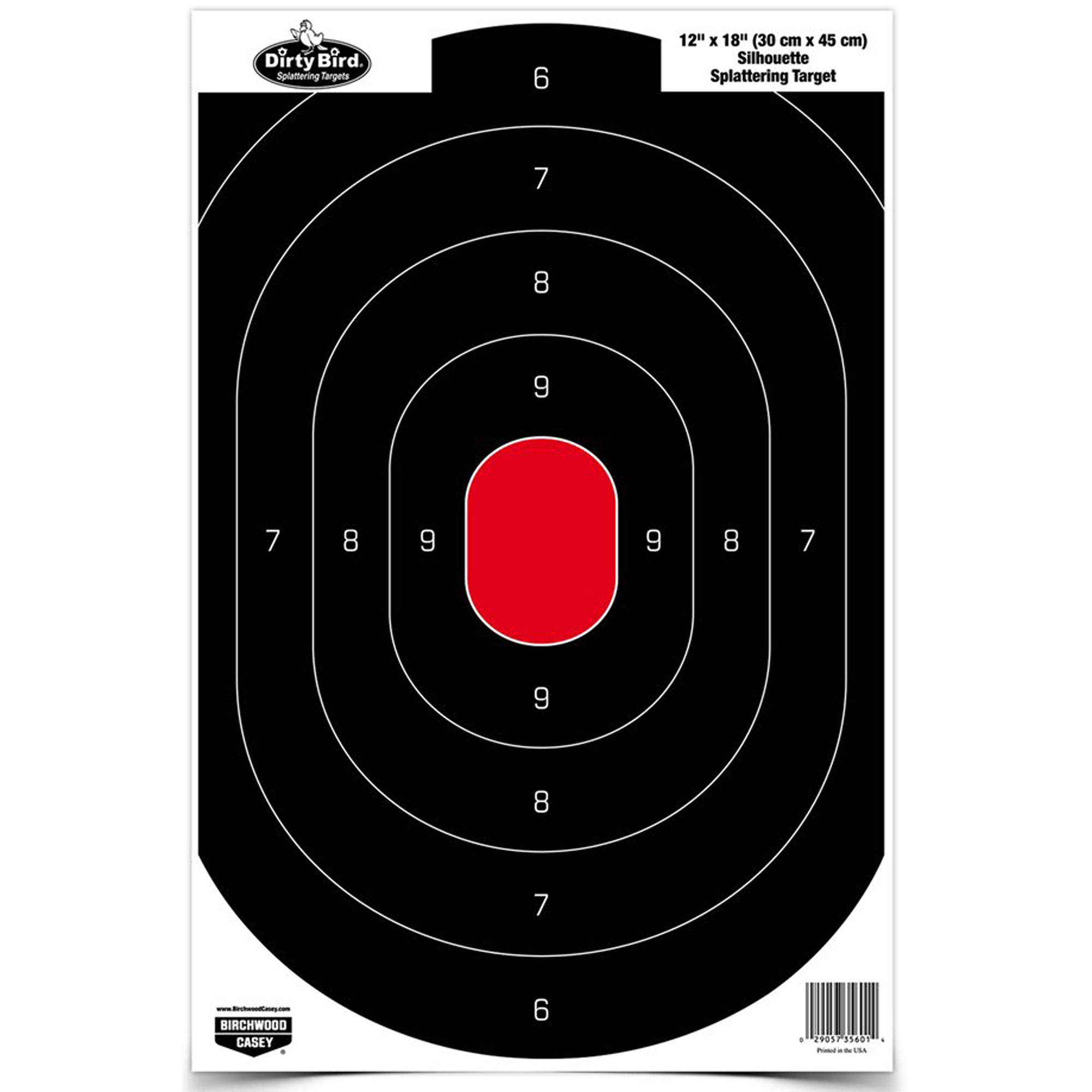 Birchwood Casey B24-8 Dirty Bird Shooting Targets - 12x18 Inches, Pack of 8