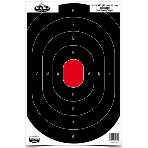 Birchwood Casey B24-8 Dirty Bird Shooting Targets - 12x18 Inches, Pack of 8