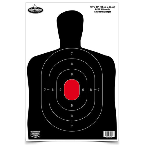 Birchwood Casey B/C Dirty Bird BC27 Shooting Targets - 12x18 Inches, Pack of 8
