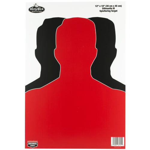 Birchwood Casey GBU-8 Dirty Bird Silhouette Target 12x18 Inches, Pack of 8