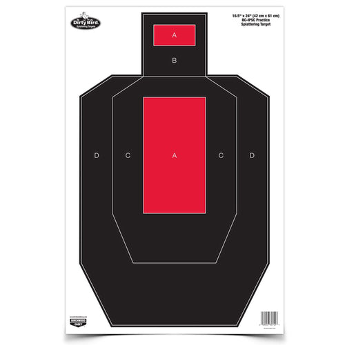 Birchwood Casey Dirty Bird IPSC Practice Targets – 16.5 x 24 inches, Pack of 3