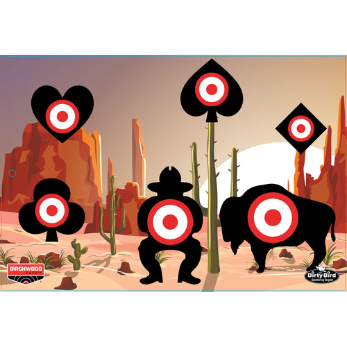Birchwood Casey Dirty Bird Aces High Targets - 12x18 Inch Shooting Targets (6 Pack)