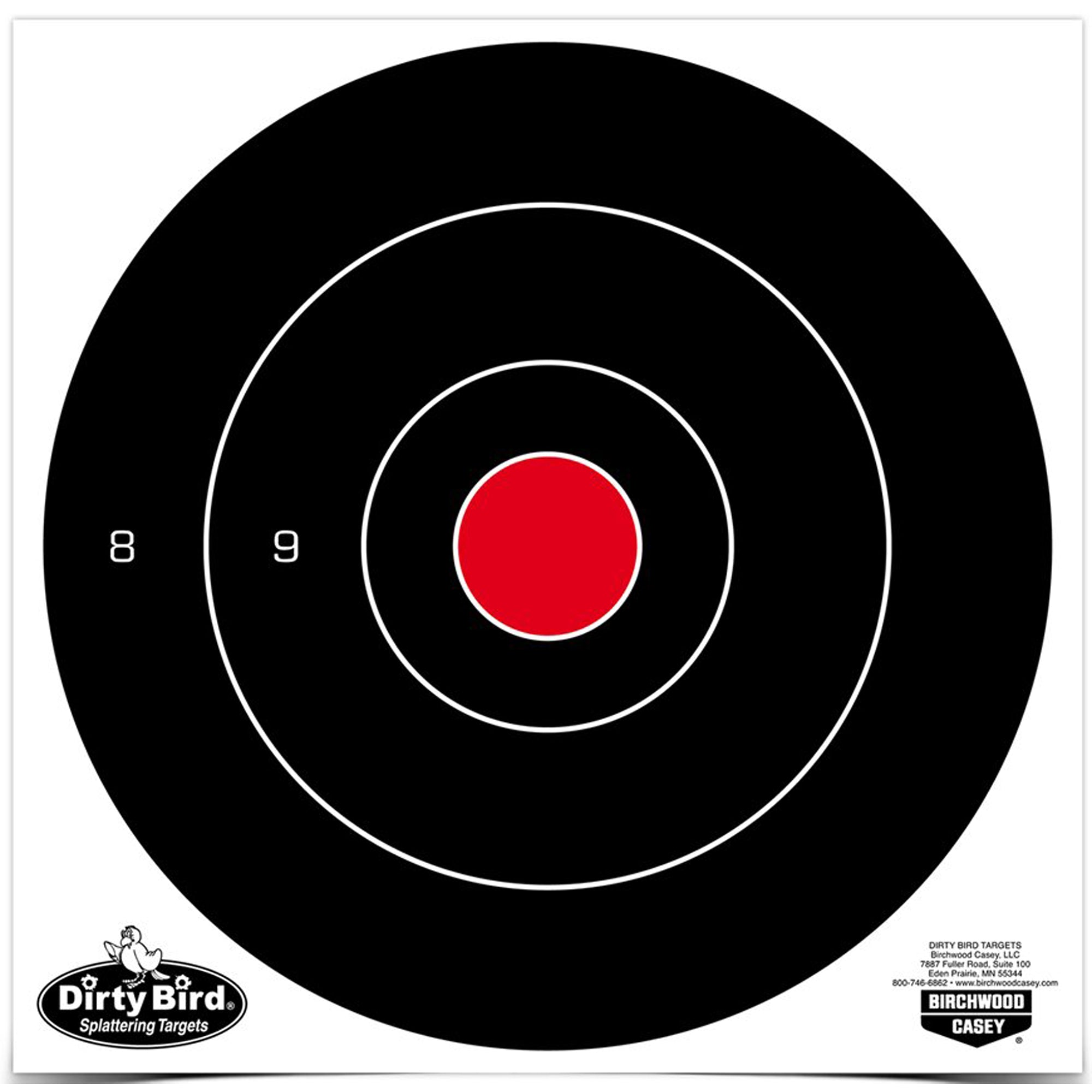 Birchwood Casey Dirty Bird 8-inch Round Bullseye Targets (25 Pack)