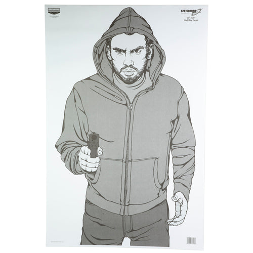Birchwood Casey Bad Guy Targets - 23x35 Inch Shooting Targets, Pack of 100