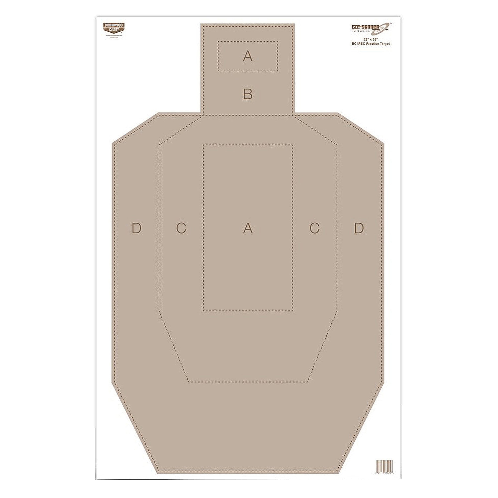 Birchwood Casey Eze-Scorer IPSC Targets – 23x35 Inches, Pack of 100
