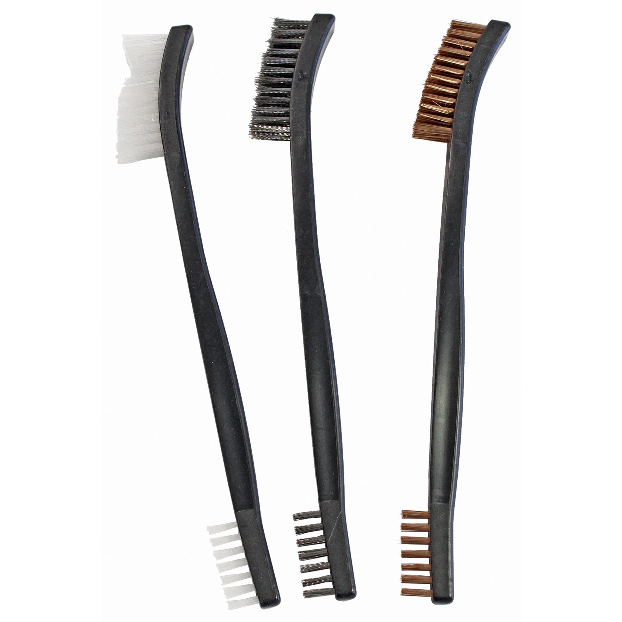 Birchwood Casey BC-41104 Utility Brush Set - Brass, Nylon, Steel for Gun Maintenance