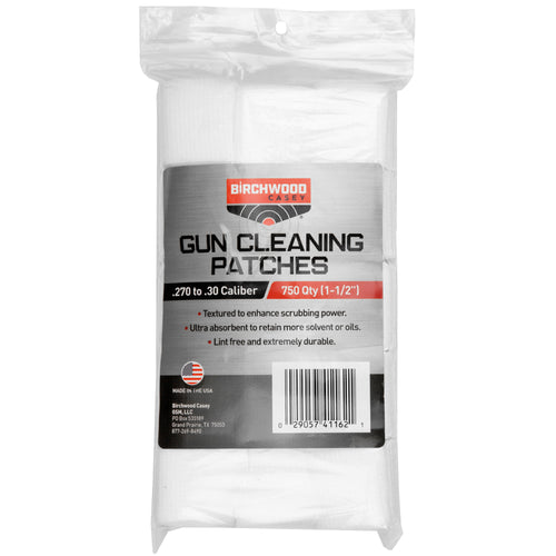 Birchwood Casey B/C Patches .270-.30 Caliber, 750-Pack - Premium Gun Cleaning Patches