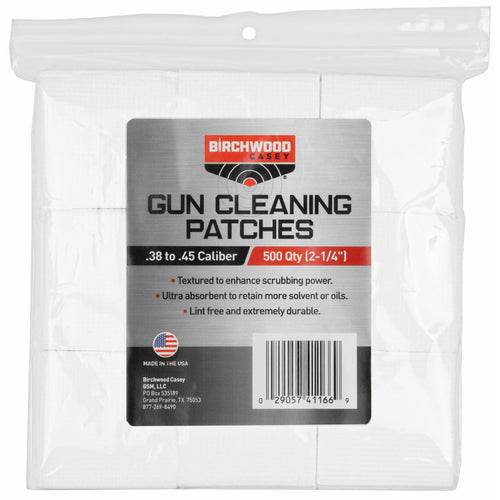 Birchwood Casey B/C Patches 2-1/4 for .38-.45 Caliber, 500 Pack