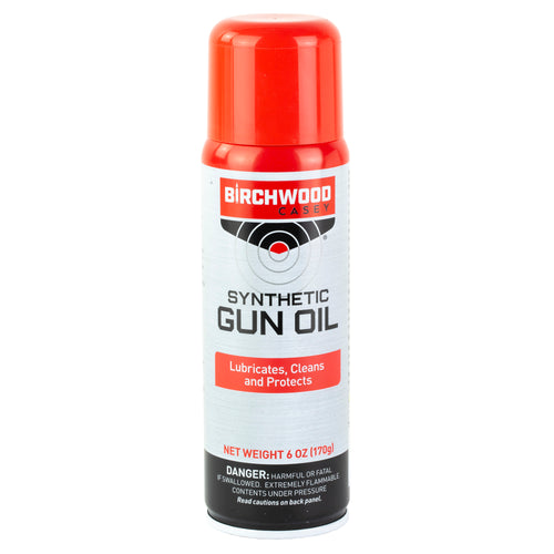 Birchwood Casey Synthetic Gun Oil 6oz Aerosol Can for Firearm Maintenance
