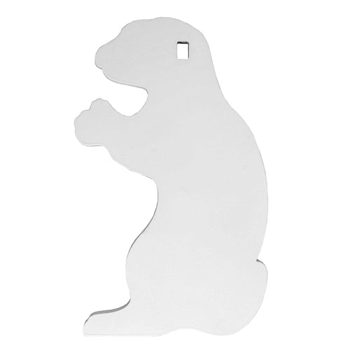 Birchwood Casey AR500 Gong Target - 3/8-inch Steel Silhouette Gopher for Range Practice