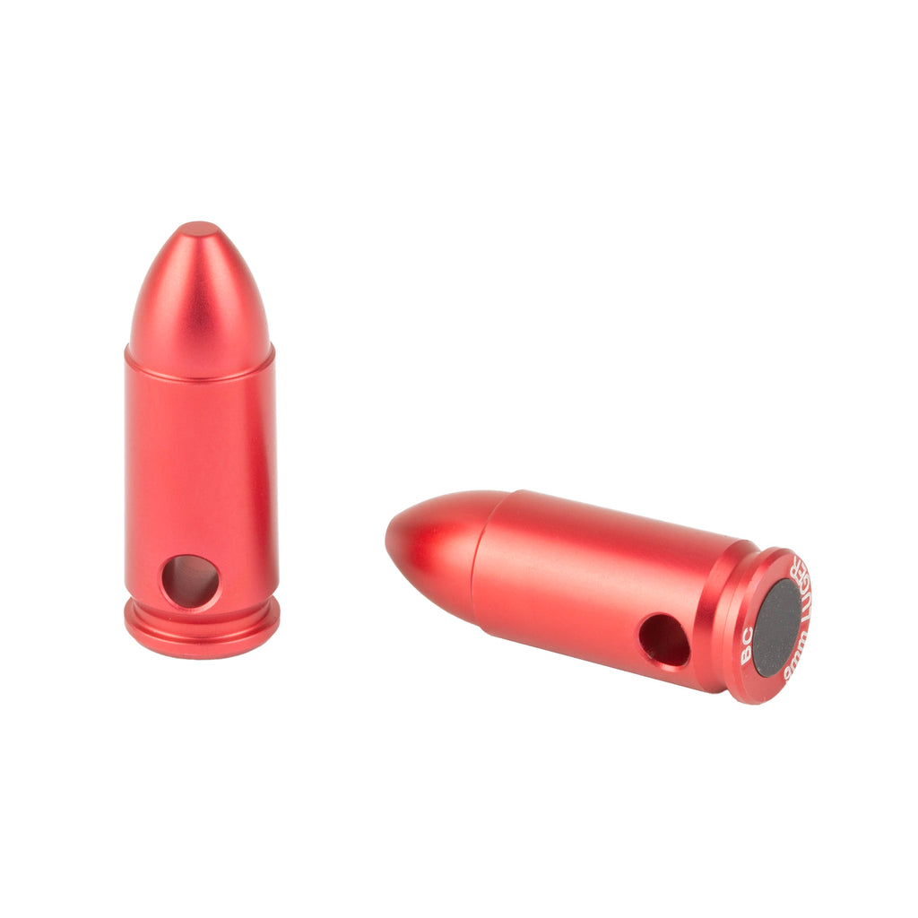 Birchwood Casey Duracap 9mm Dummy Rounds - 6 Pack Red Aluminum Snap Caps