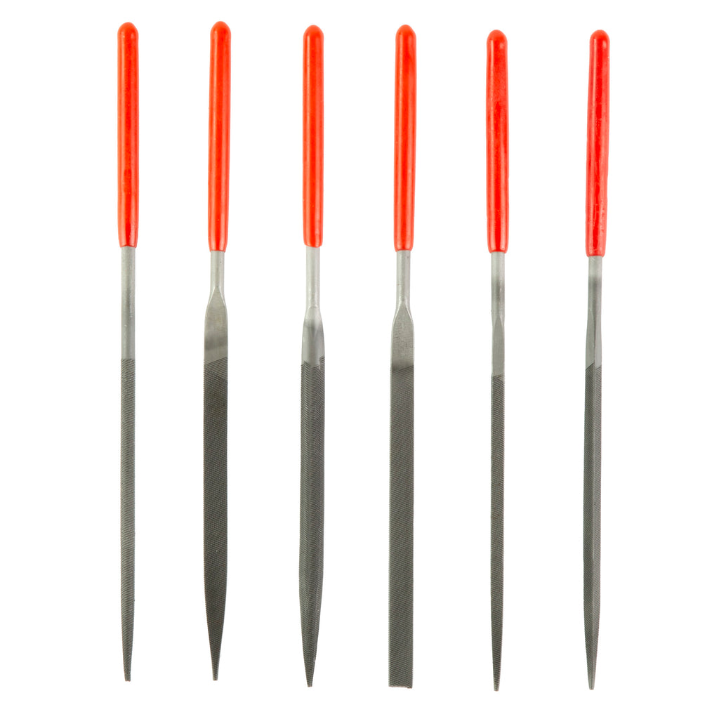 Birchwood Casey Gunsmith File Set 6-Piece Kit in Black and Red