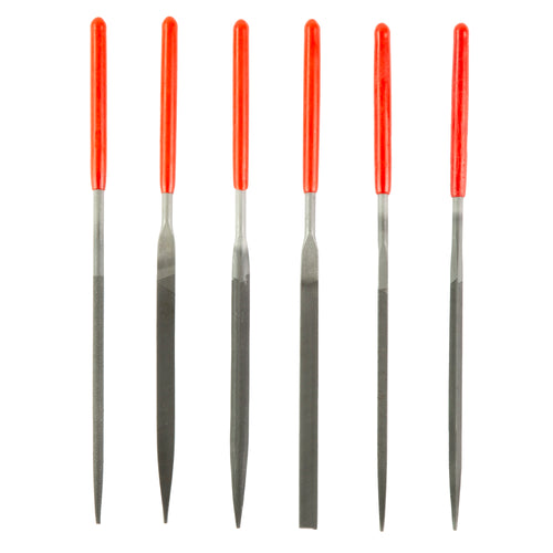 Birchwood Casey Gunsmith File Set 6-Piece Kit in Black and Red