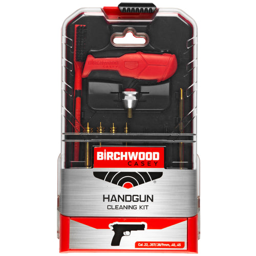 Birchwood Casey B/C Handgun Cleaning Kit 16 Piece - Multi-Caliber Gun Cleaning Set with Durable Plastic Case