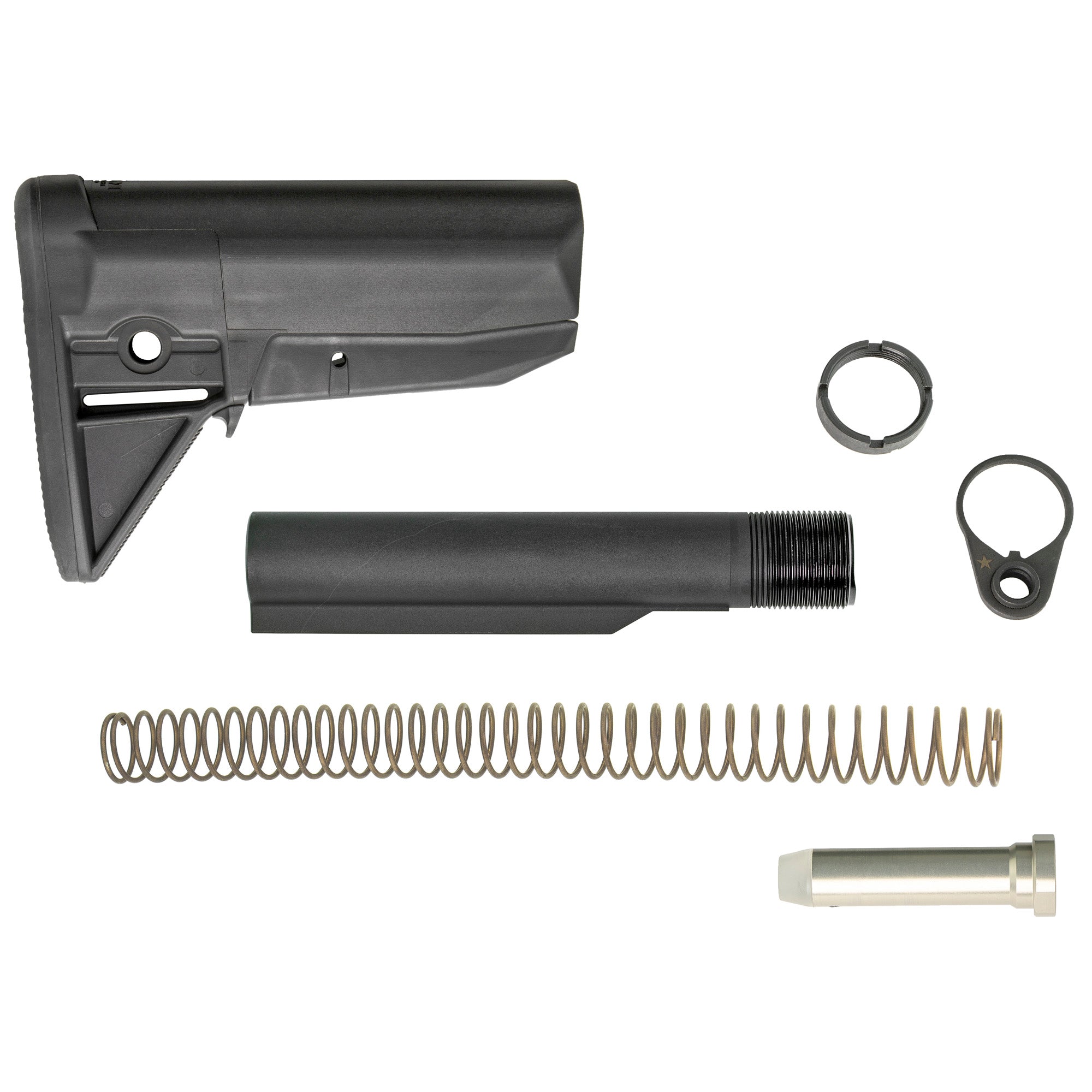 Bravo Company BCM Gunfighter Stock Mod 0 Black – Lightweight Polymer Stock for Mil-Spec Rifles