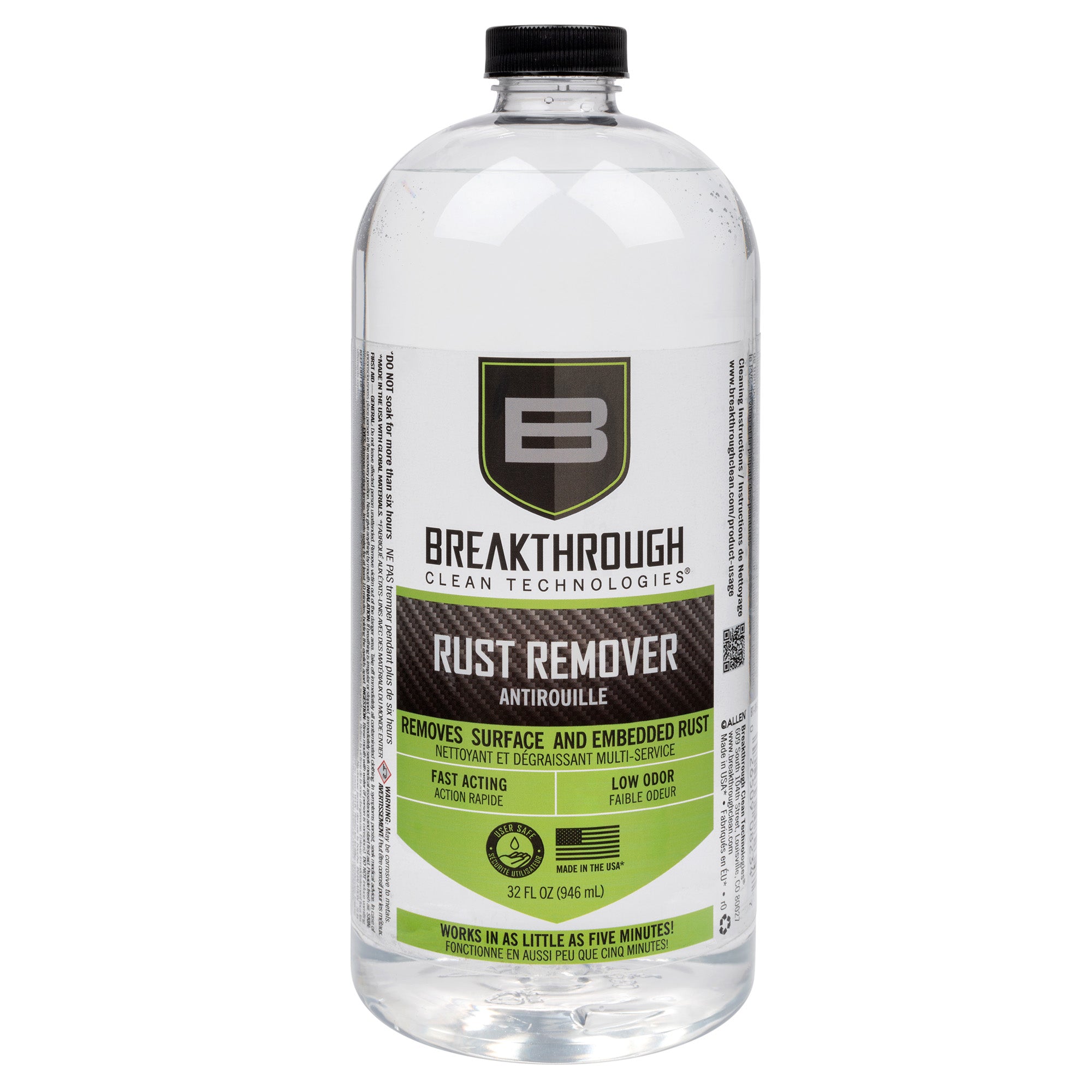 Breakthrough Clean Technologies BCT-RR-32OZ Rust Remover – 32 oz Solvent for Effective Rust and Corrosion Removal