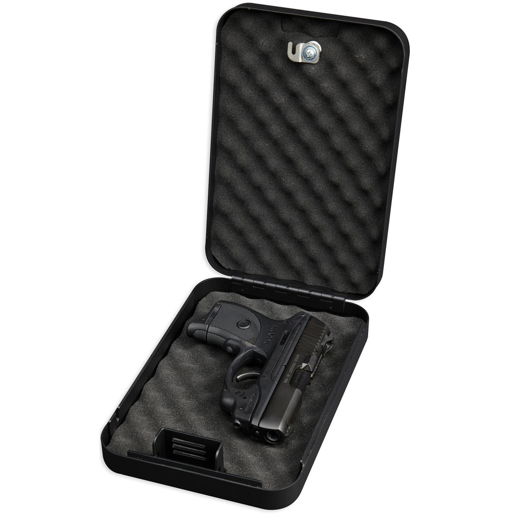 Bulldog Cases Personal Safe with Key Lock - Compact Black Storage Solution