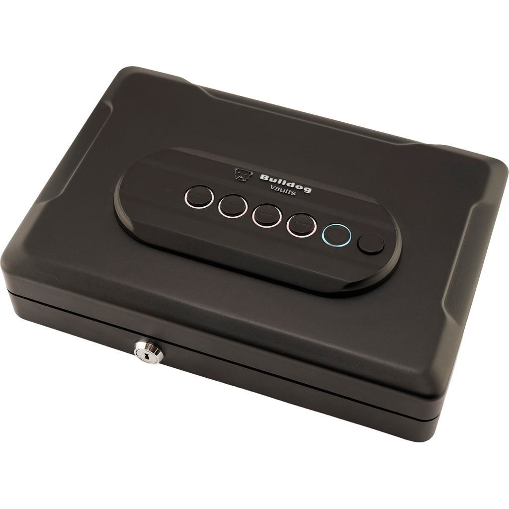 Bulldog Cases Pistol Vault Safe - Top Load Design, Black, 12 x 8.25 x 2.75 Inches