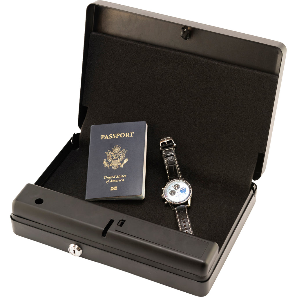 Bulldog Cases Pistol Vault Safe - Top Load Design, Black, 12 x 8.25 x 2.75 Inches