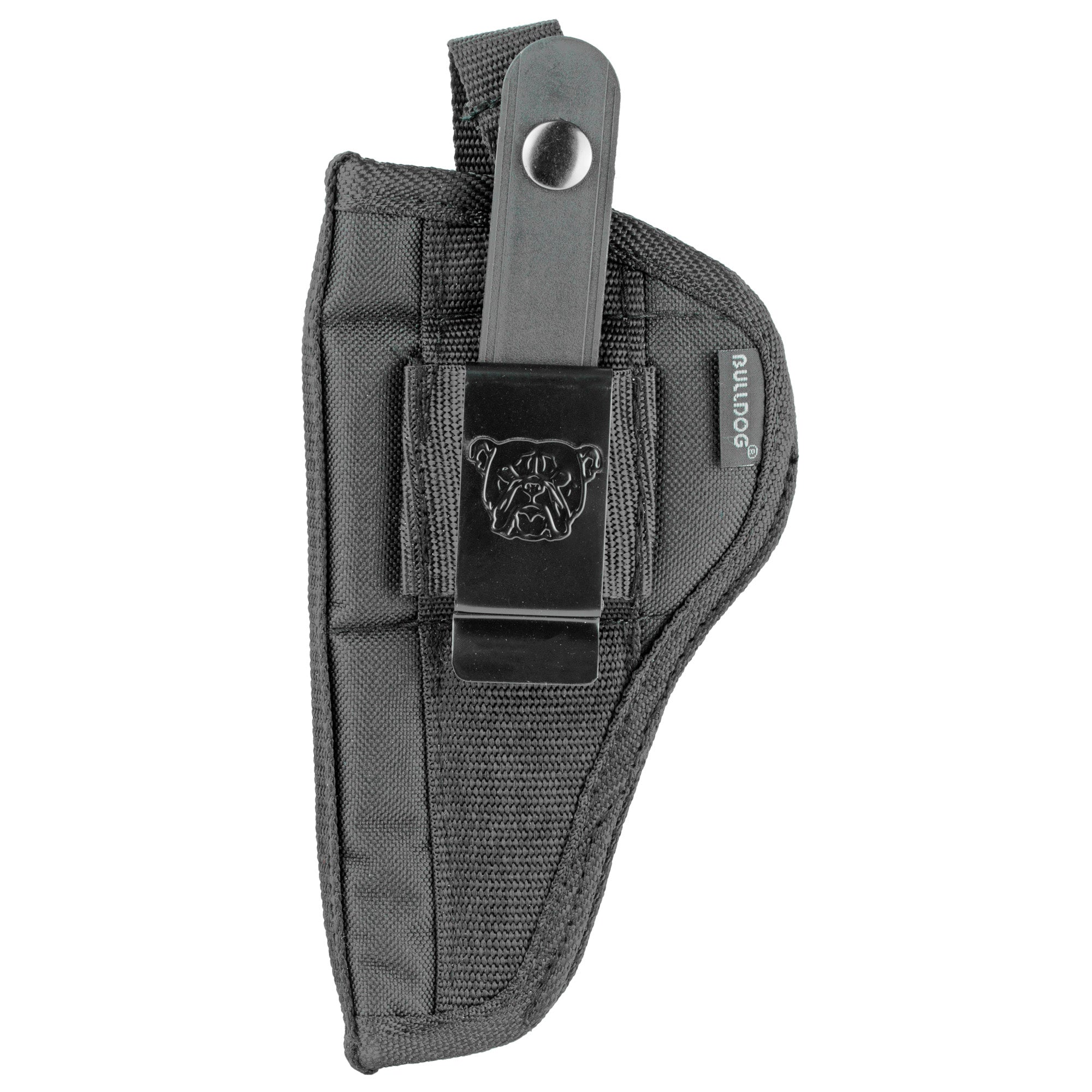 Bulldog Cases Extreme Pistol Holster - Outside Waistband Holster for 3 & 4 Inch Barrels, Ambidextrous, Black Nylon
