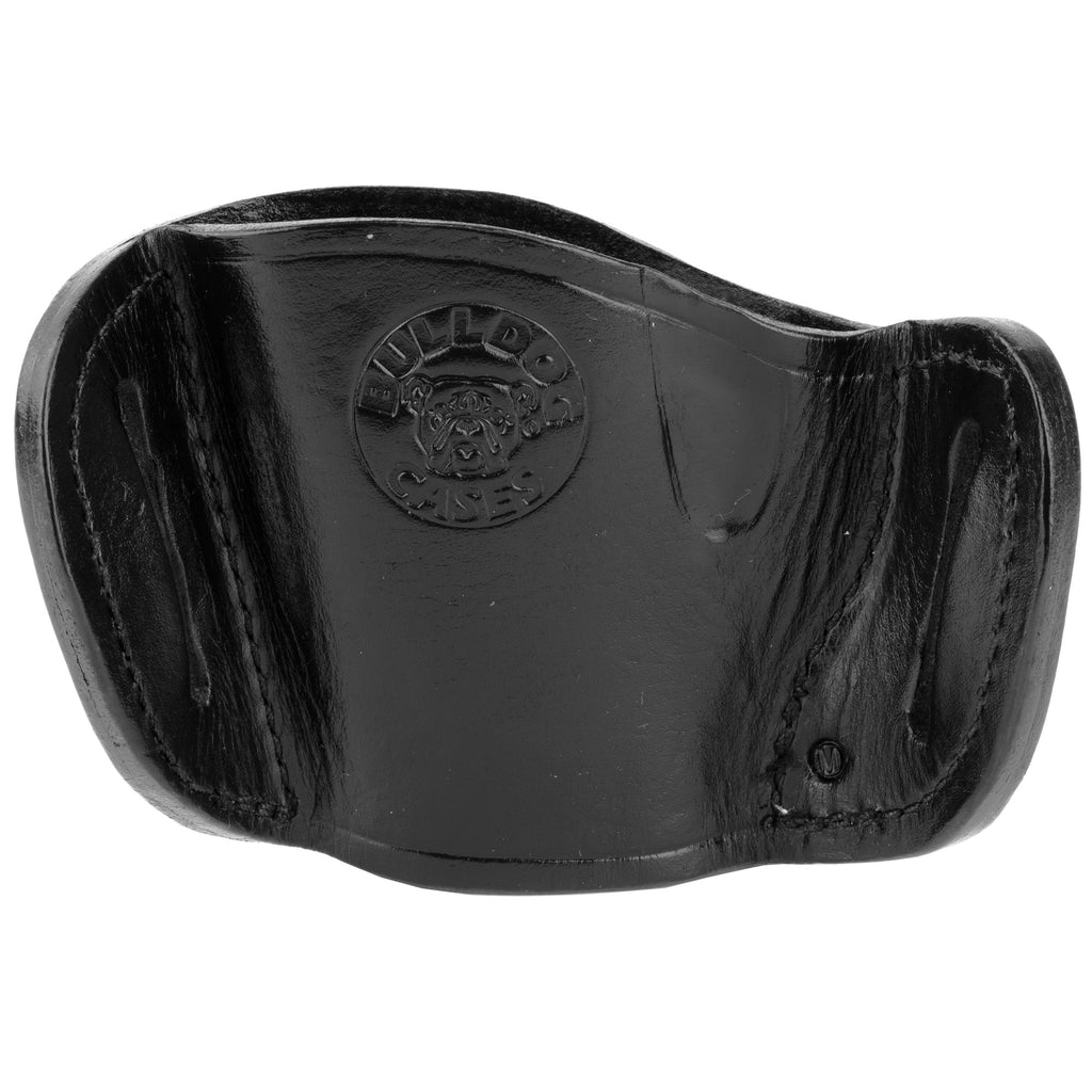 Bulldog Cases Molded Leather Outside Waistband Holster for Right Hand - Black