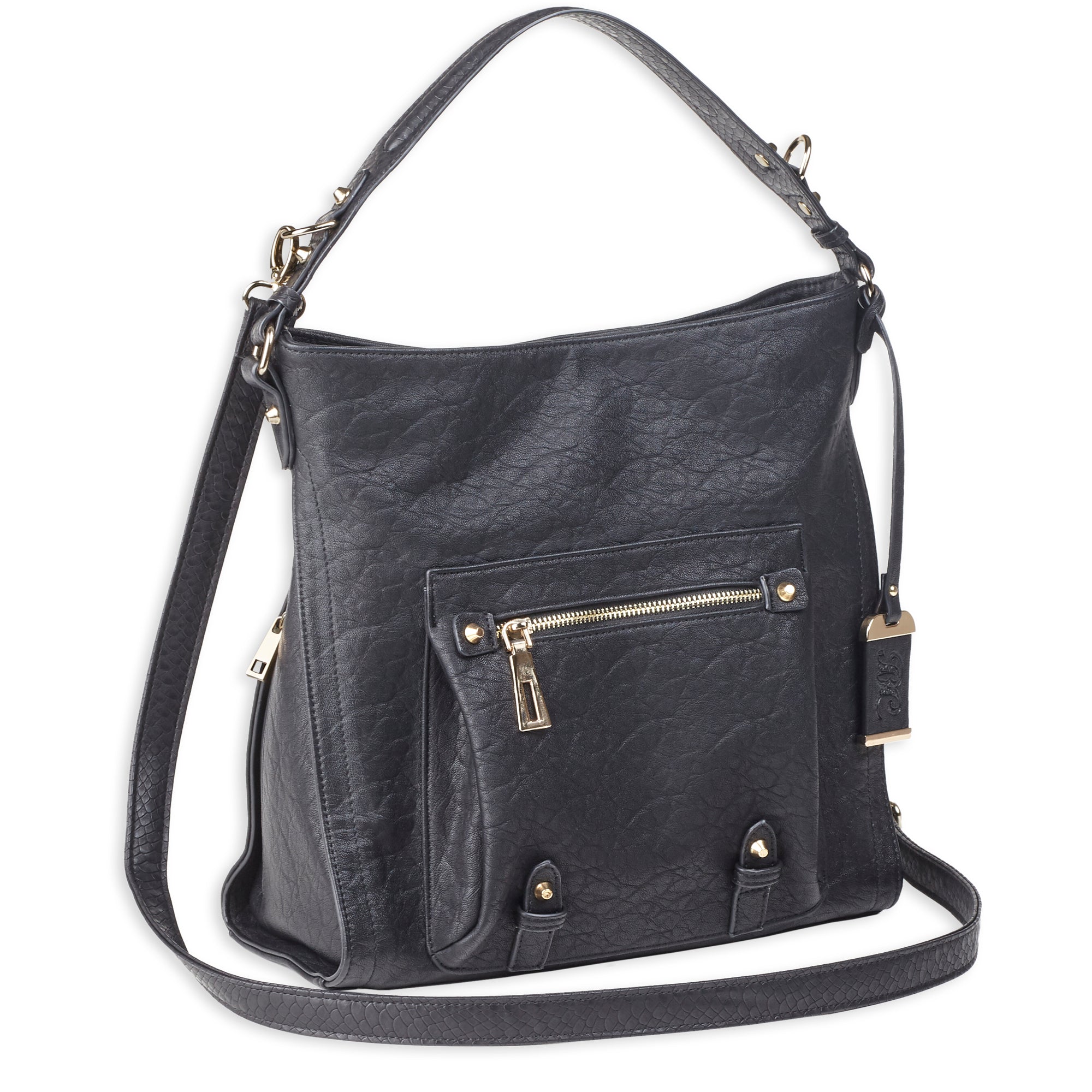 Bulldog Cases Hobo Anna Purse Holster, Fist Most Small Autos, Black Color, Leather