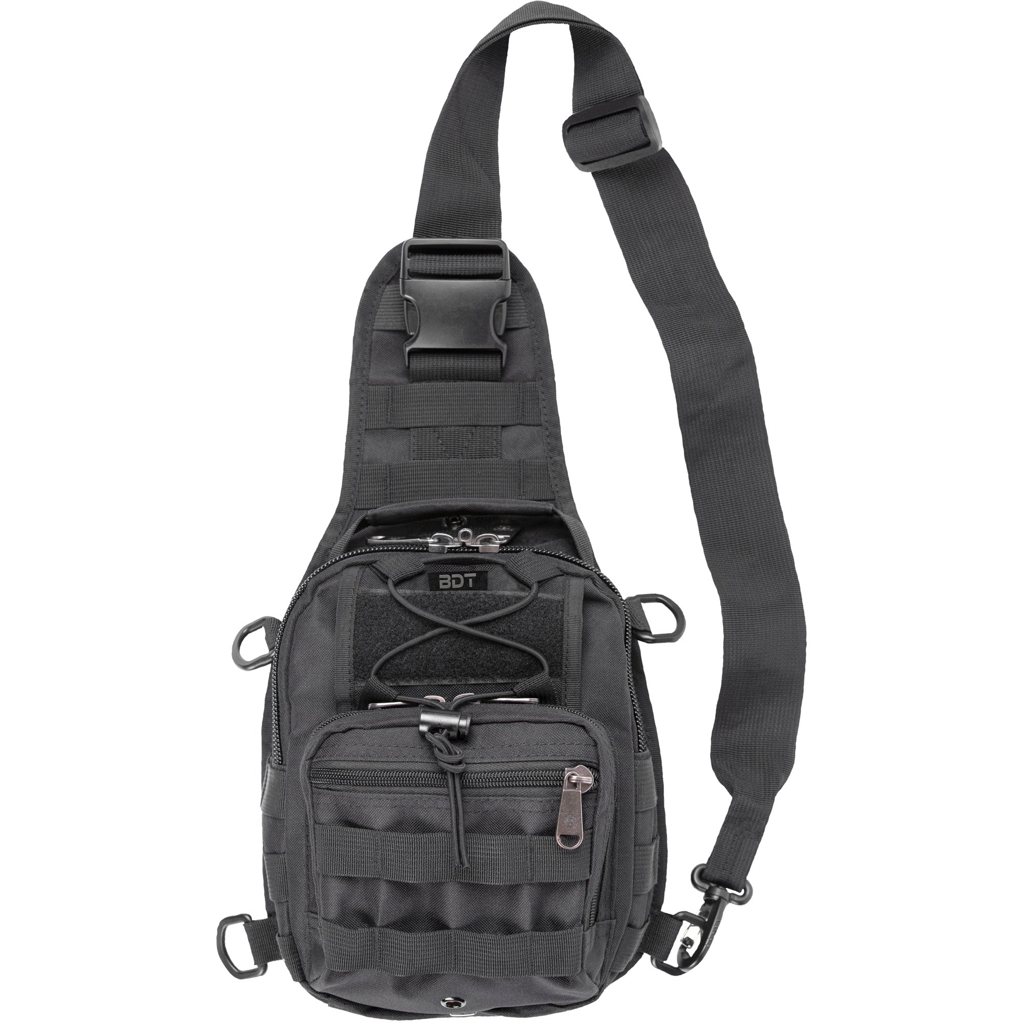 Bulldog Cases BDT407B Go Sling Bag – Compact Black Nylon Shoulder Bag for Weapons and Gear