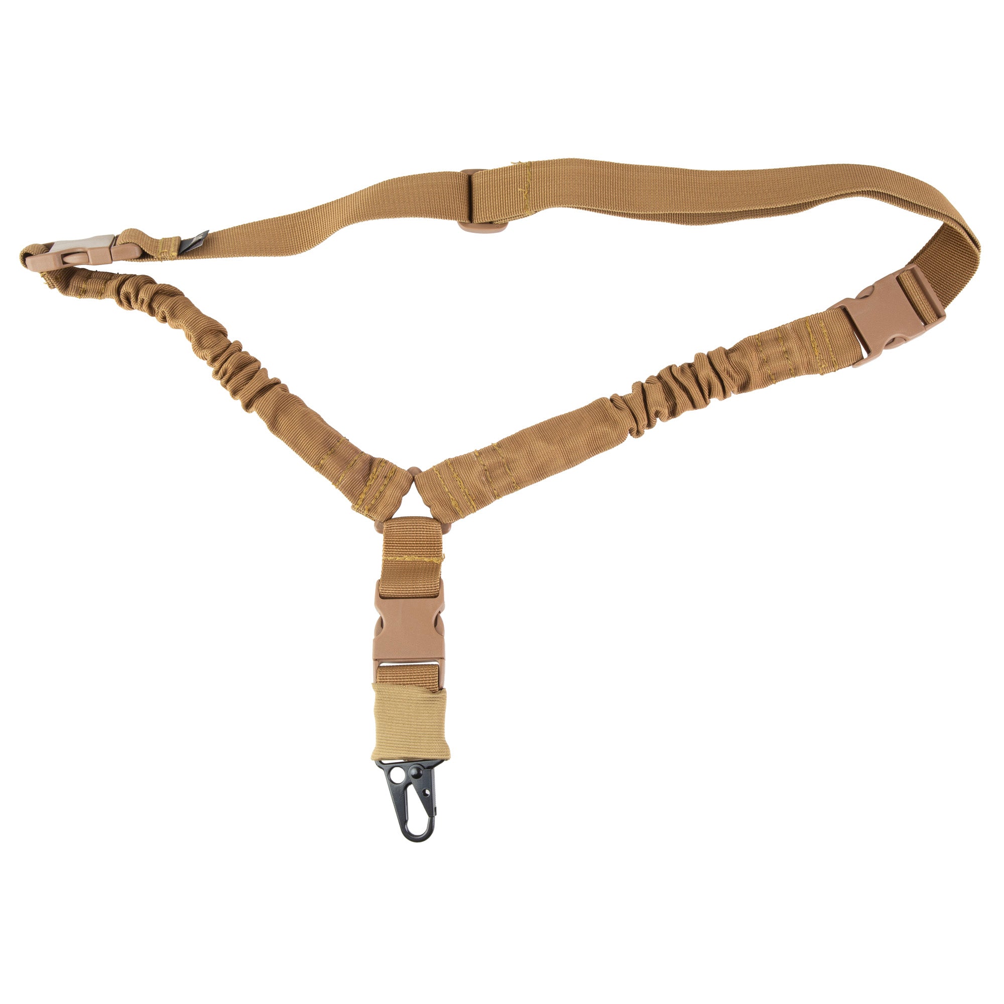 Bulldog Cases Tactical Dual Bungee Single Point Sling in Tan, Model BDT829T