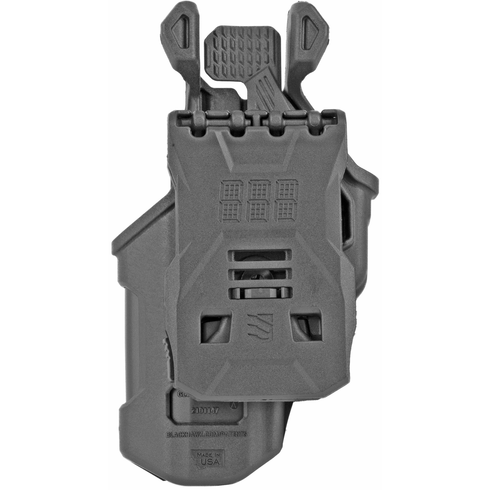 BLACKHAWK T-Series L2C Duty Holster for Glock 43, Right Hand, Black Polymer