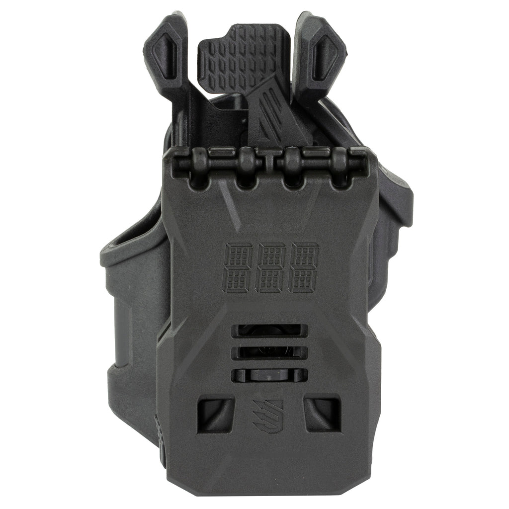 BLACKHAWK T-Series Level 2 Compact Duty Holster for Springfield Hellcat 9mm, Right Hand, Black Polymer