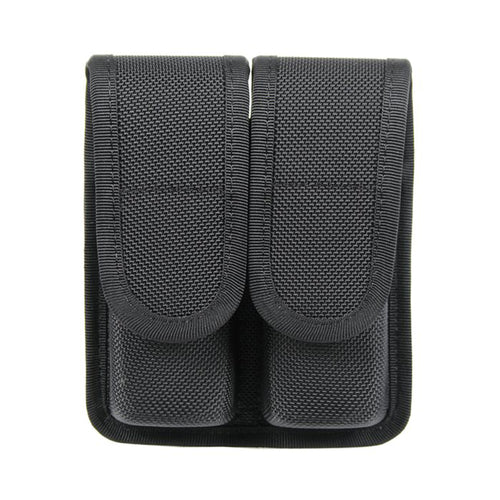 BLACKHAWK Duty Gear Double Magazine Pouch in Black with Molded Cordura Construction
