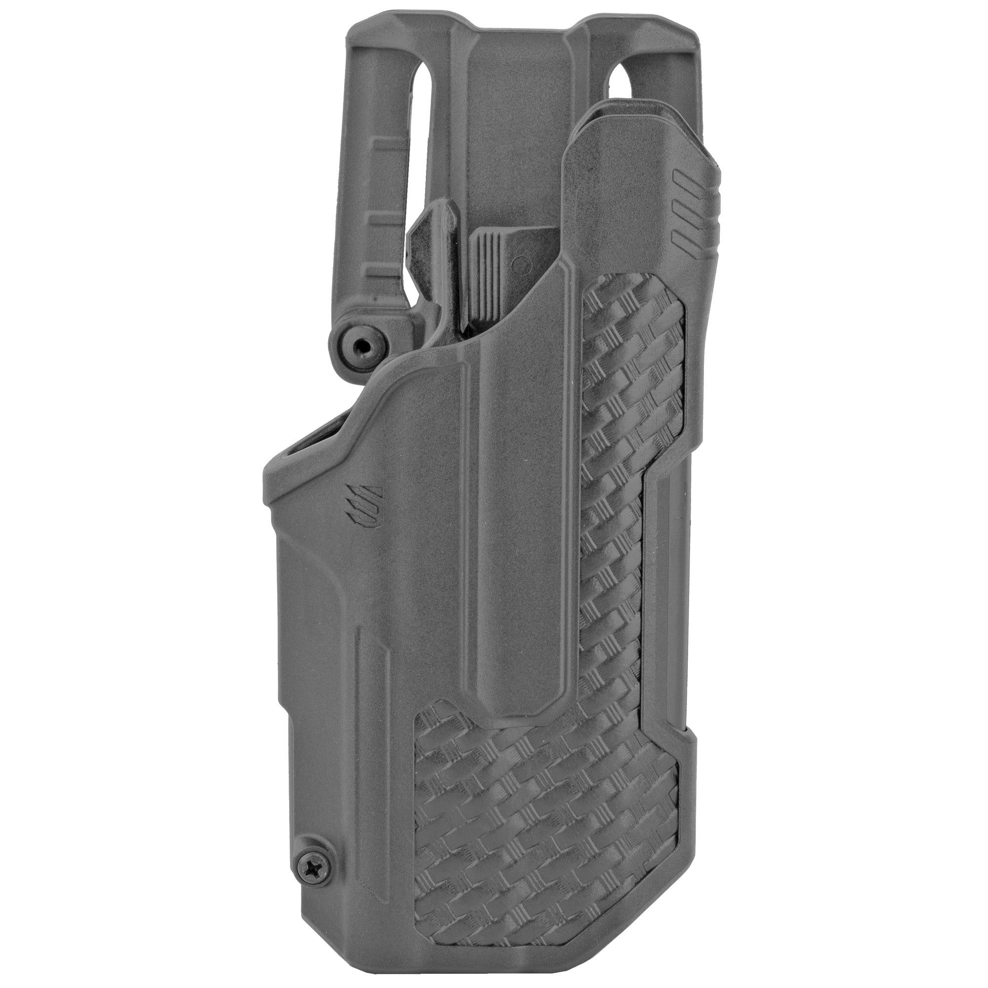 BLACKHAWK T-Series Duty Holster for Glock 17 with TLR1/2 - Right Hand, Black (Part #44N200BWR)