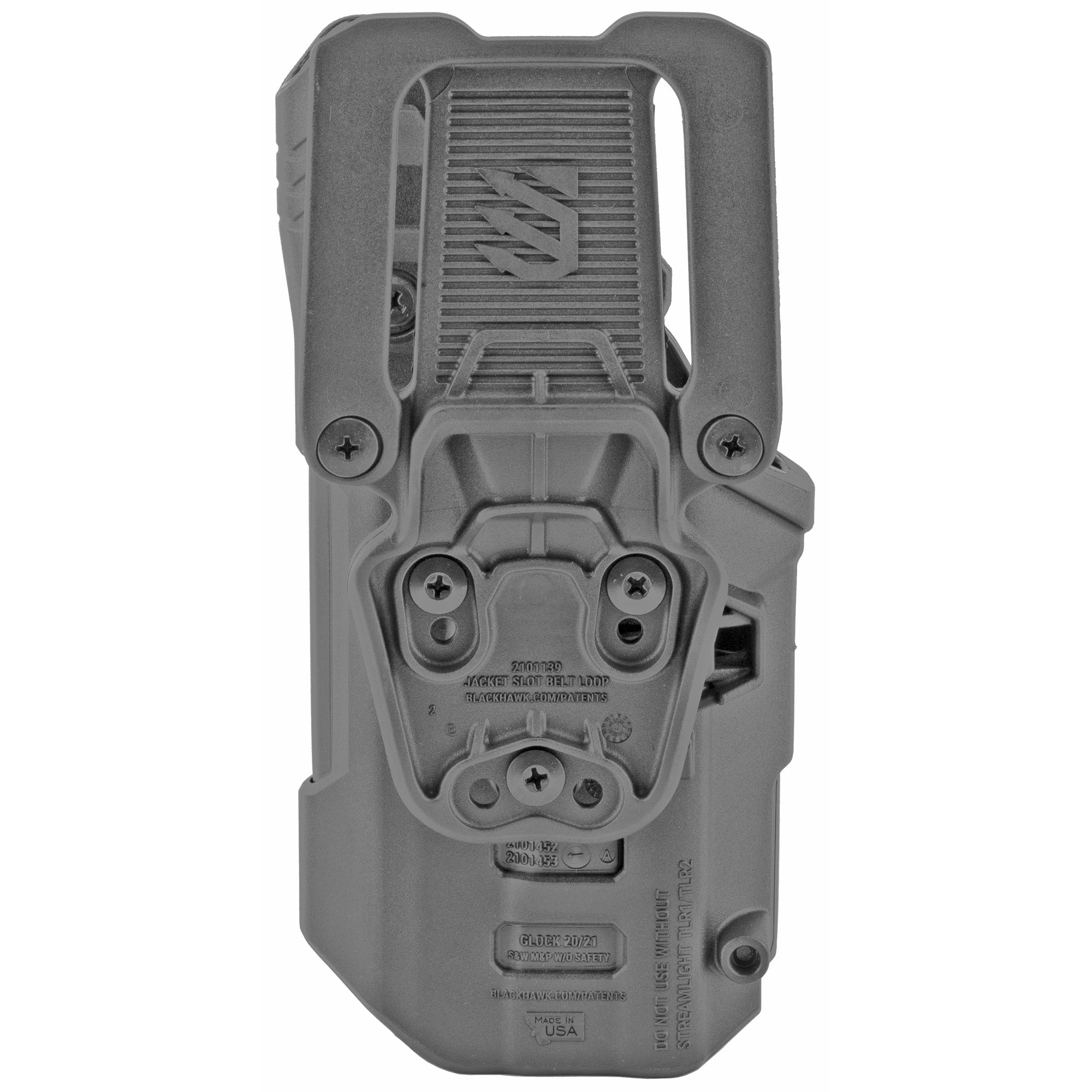 BLACKHAWK T-Series Duty Holster for Glock 21 with TLR1/2 – Right Hand, Black
