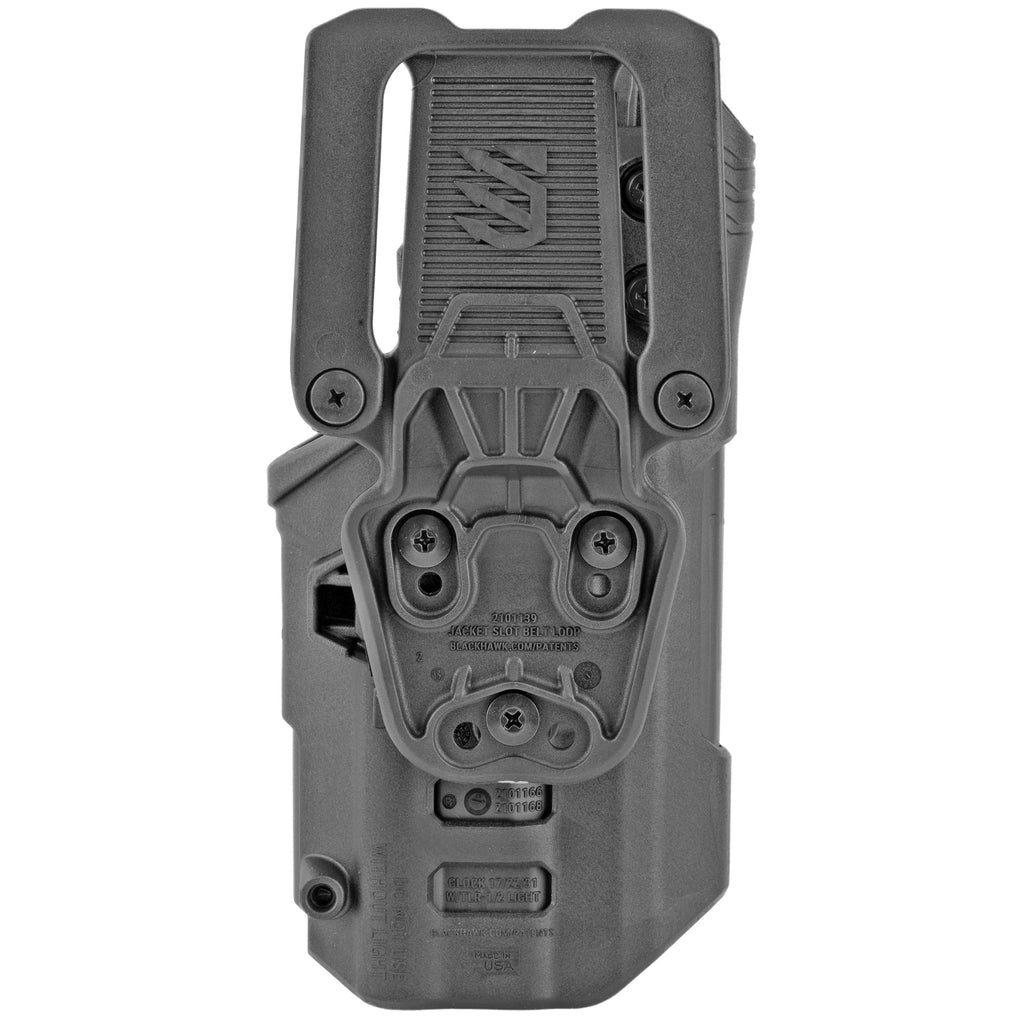 BLACKHAWK T-Series L3D Duty Holster for Glock 17 with TLR1/2 – Left Hand, Black