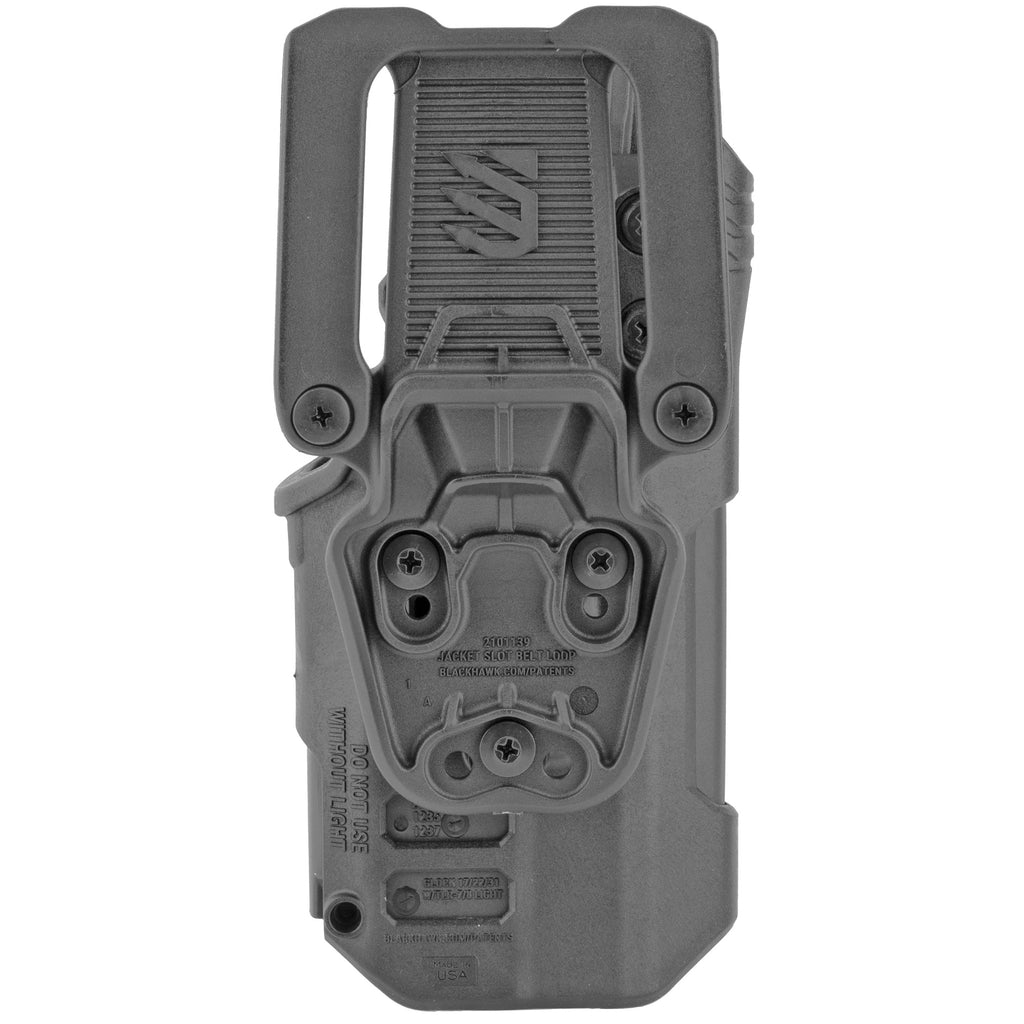 BLACKHAWK T-Series LH Duty Holster for Glock 17 with TLR7 – Left Hand, Black