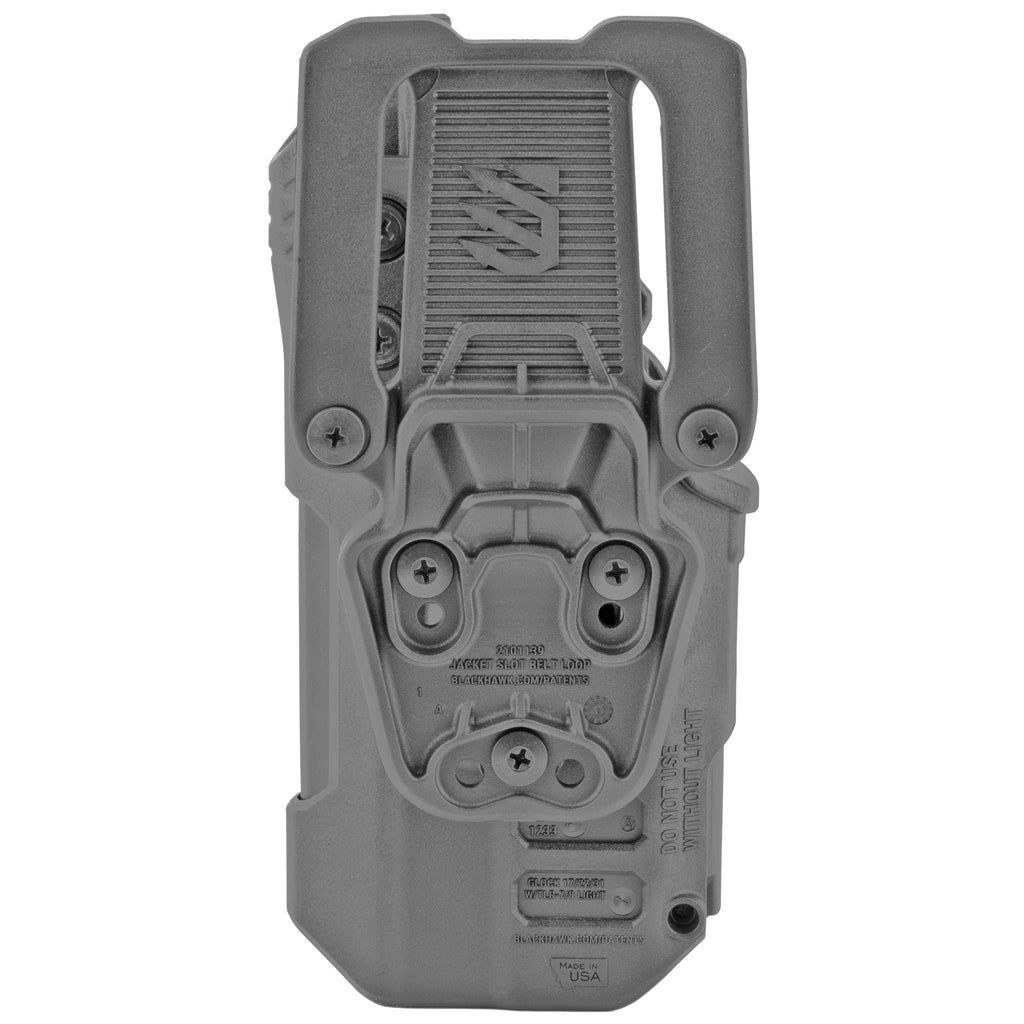 BLACKHAWK T-Series L3D Duty Holster for Glock 17 with TLR7, Right Hand, Black