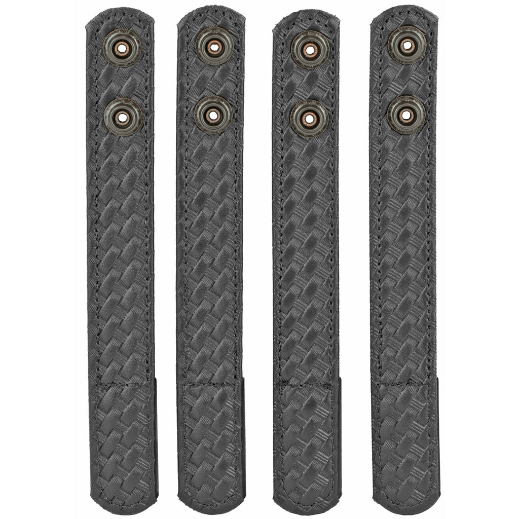 Bianchi AccuMold Elite 7906 Belt Keeper 4-Pack in Black with Hidden Snap Closure