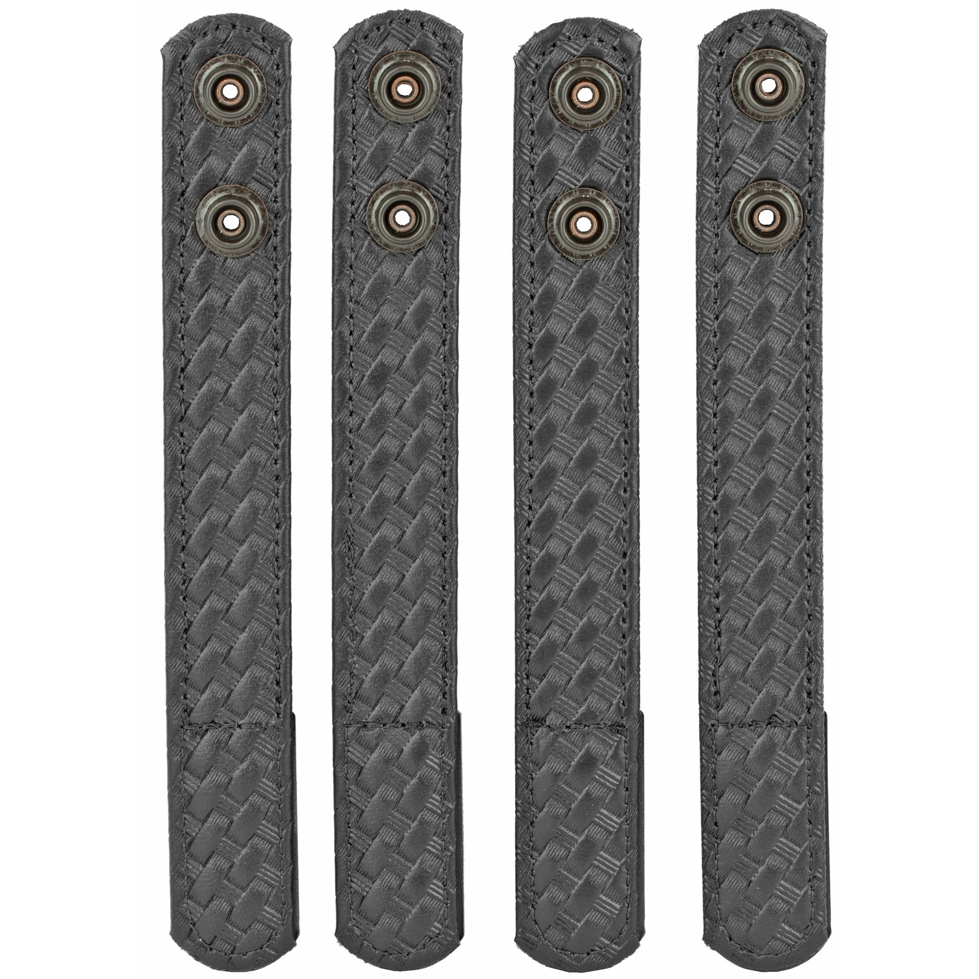 Bianchi AccuMold Elite 7906 Belt Keeper 4-Pack in Black with Hidden Snap Closure