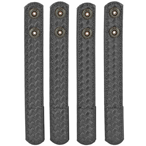 Bianchi AccuMold Elite 7906 Belt Keeper 4-Pack in Black with Hidden Snap Closure
