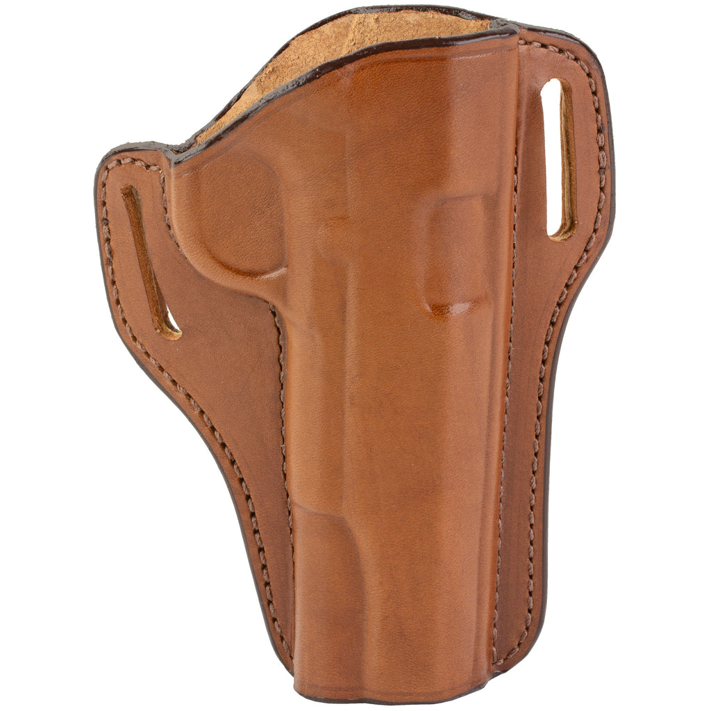 Bianchi Model 57 Outside Waistband Holster for Semiautomatic & Small Frame Revolvers - Tan Leather, Right Hand