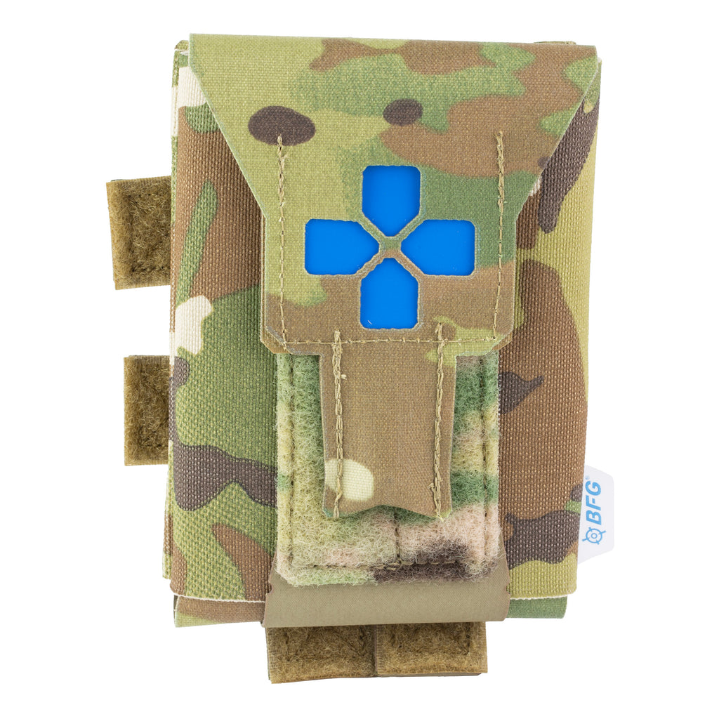 Blue Force Gear Nano Emergency Service Trauma Kit (Model: Nano ES, Part No: HW-TKN-NANO-02-EMPTY-MC) in MultiCam