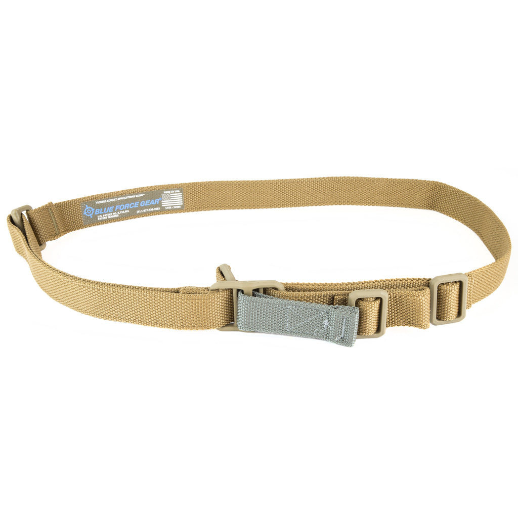 Blue Force Gear Vickers Combat Applications 2-Point Sling with Molded Acetal Adjuster in Coyote