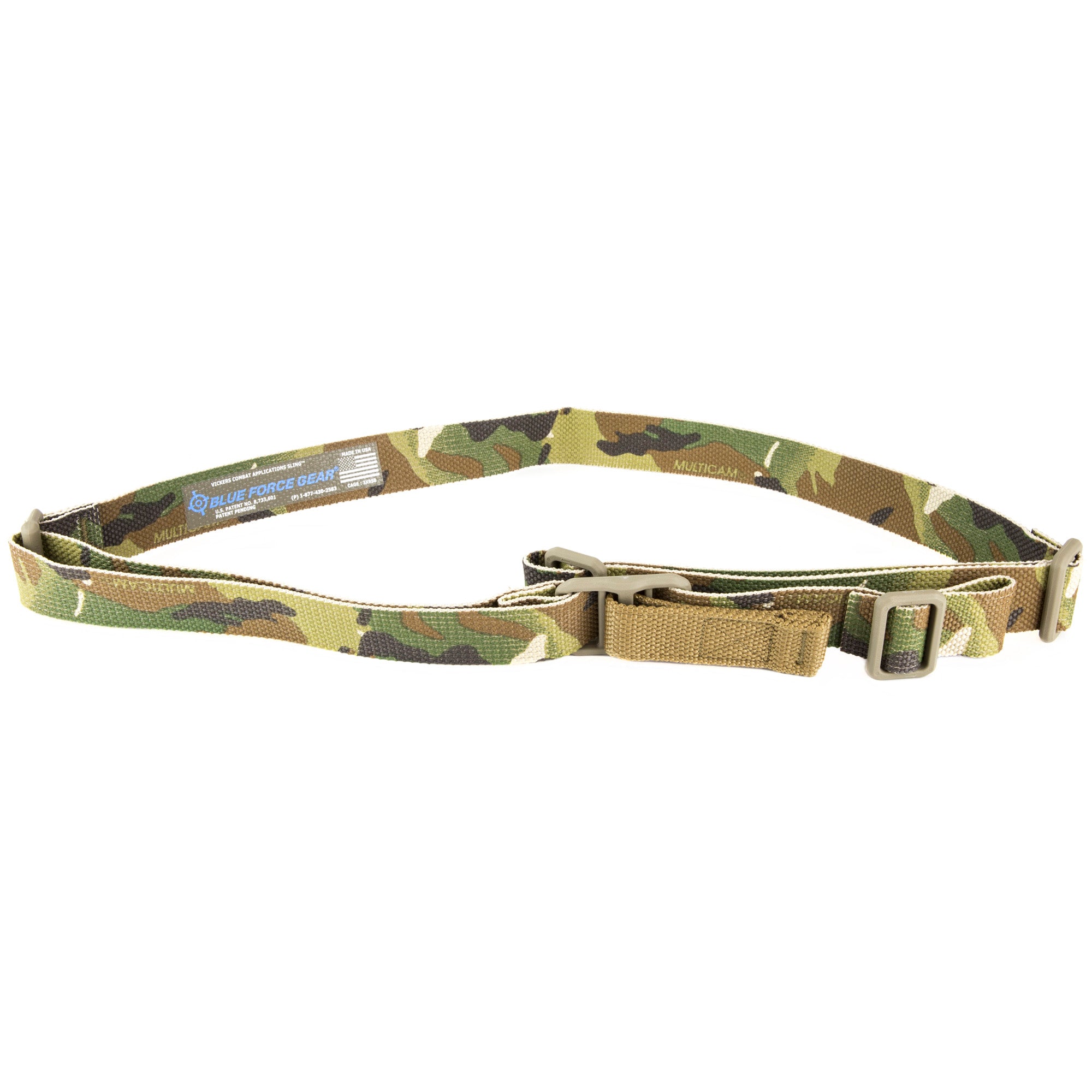Blue Force Gear Vickers Combat Applications Sling with Molded Acetal Adjuster in MultiCam