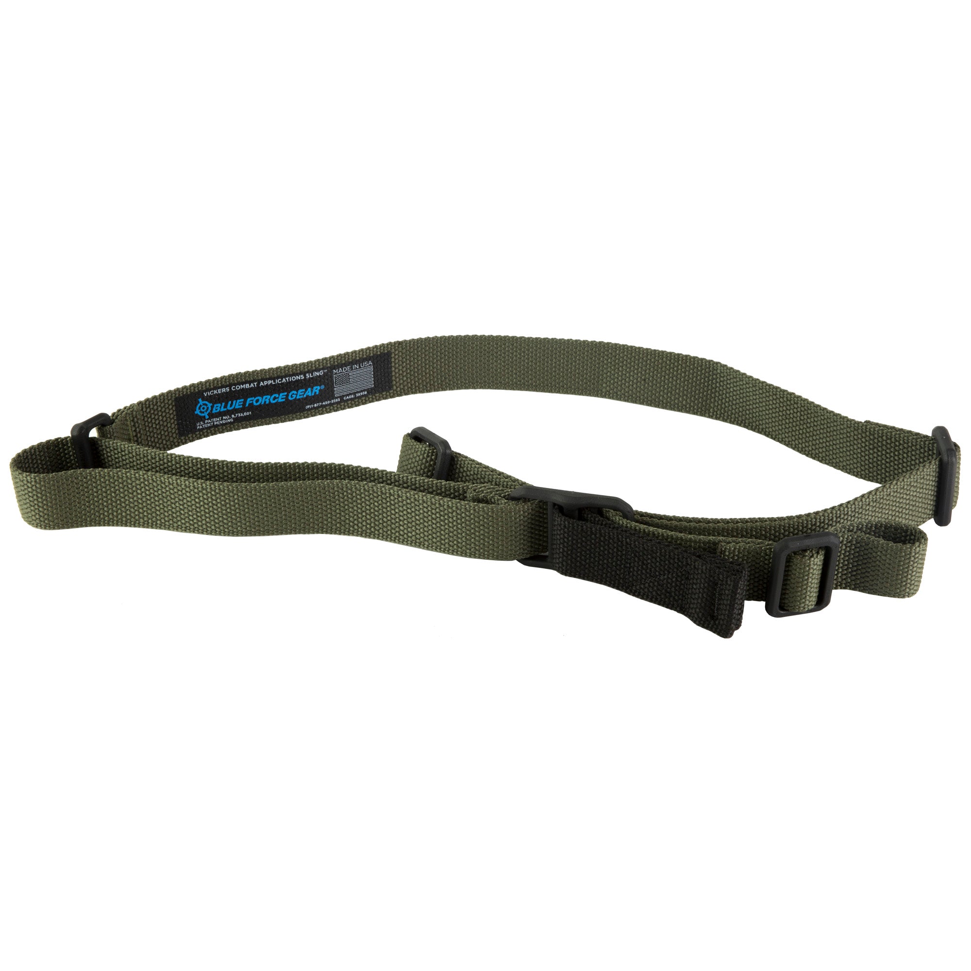 Blue Force Gear Vickers Combat Applications Sling - Green with Molded Acetal Adjuster