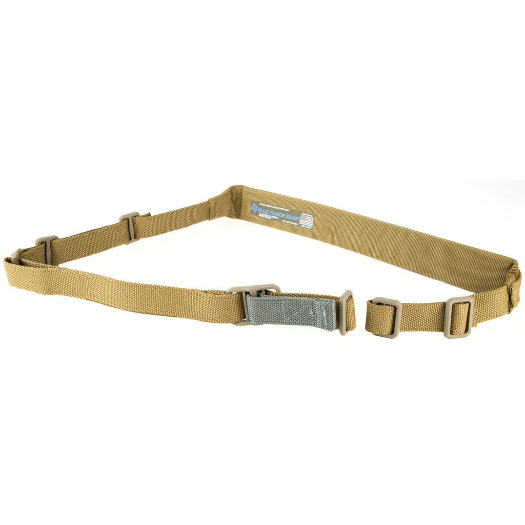 Blue Force Gear Vickers Padded 2-Point Rifle Sling in Coyote with Molded Acetal Adjuster