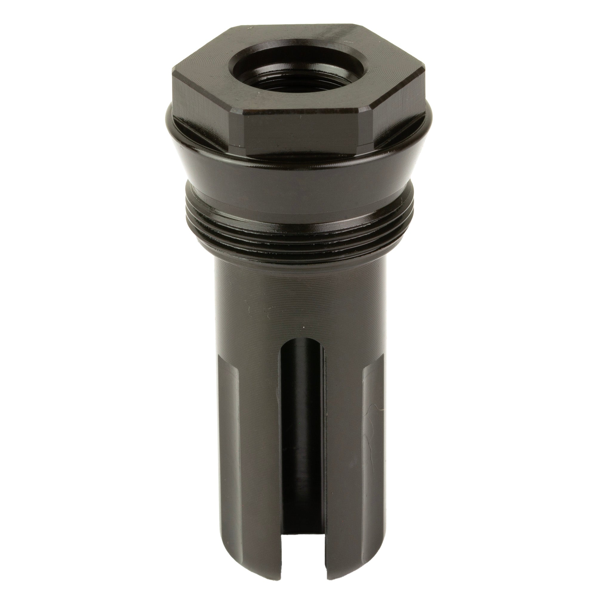 BANISH 30-Gold Flash Hider 1/2x28 – Black, Compatible with 30 Caliber Firearms