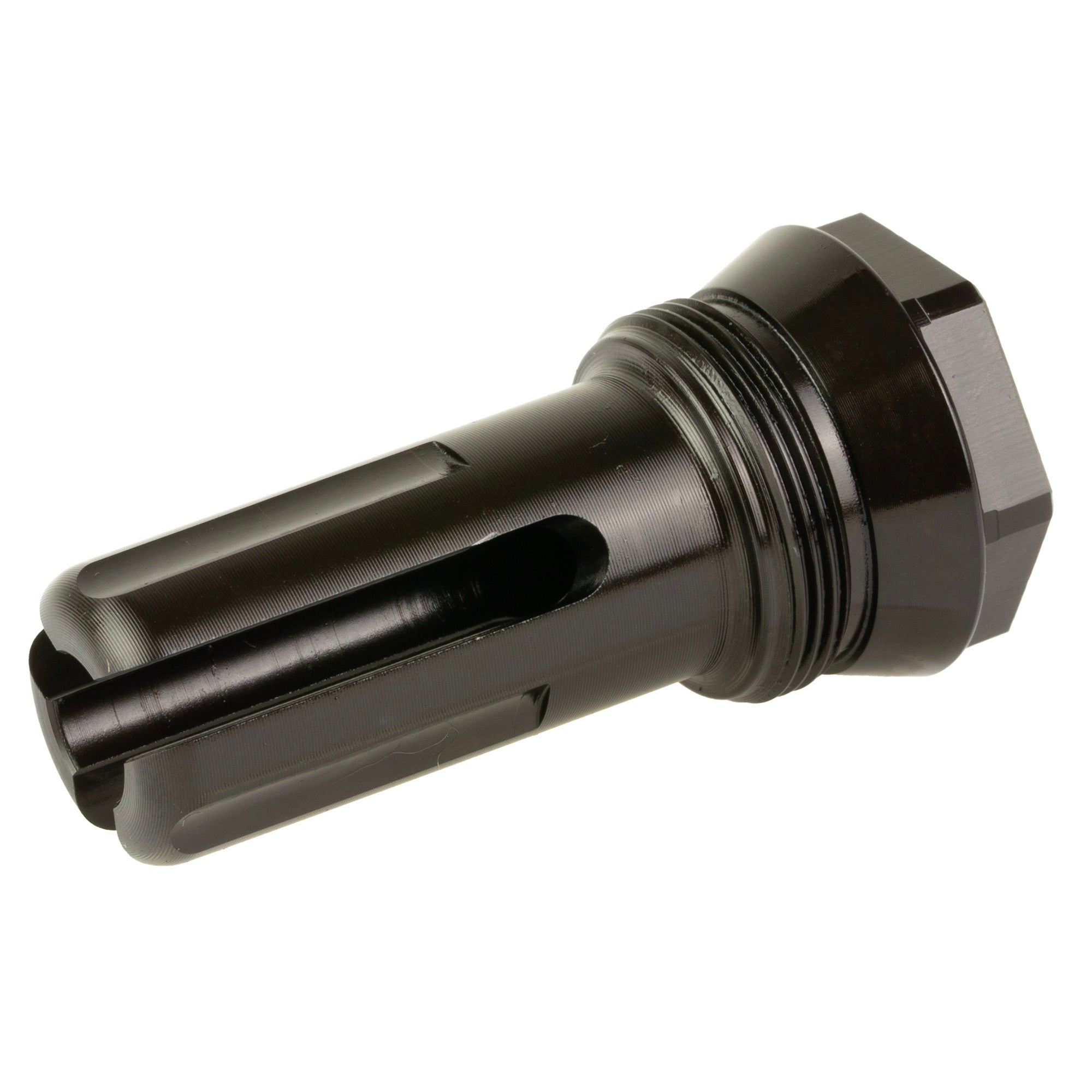 BANISH 30-Gold Flash Hider 1/2x28 – Black, Compatible with 30 Caliber Firearms