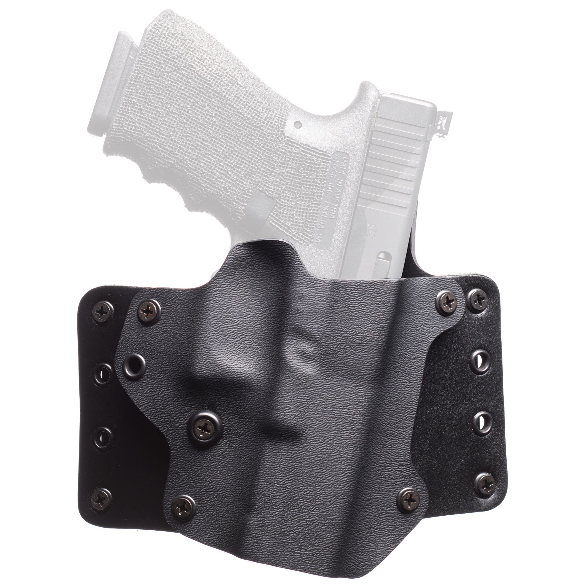 BlackPoint Tactical Leather Wing OWB Holster for Glock 19, Right Hand