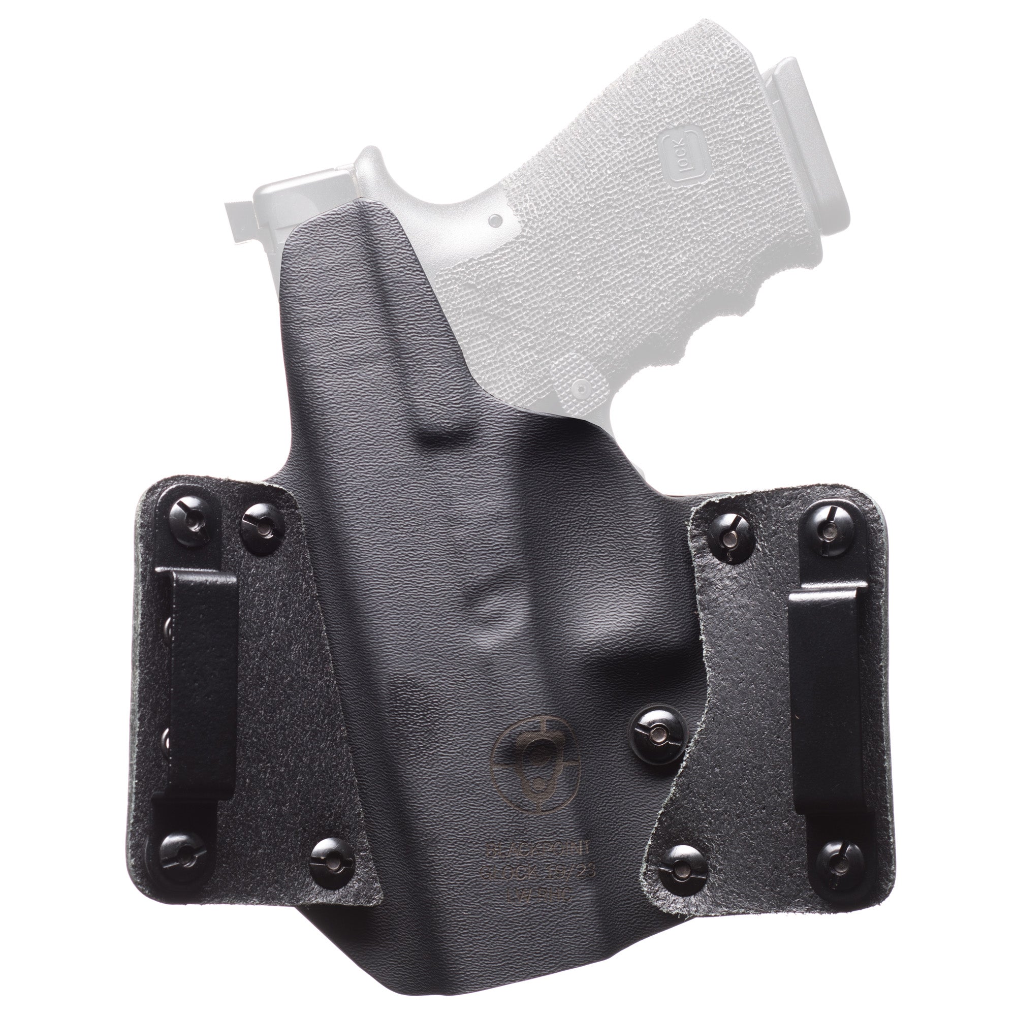 BlackPoint Tactical Leather Wing OWB Holster for Glock 19, Right Hand