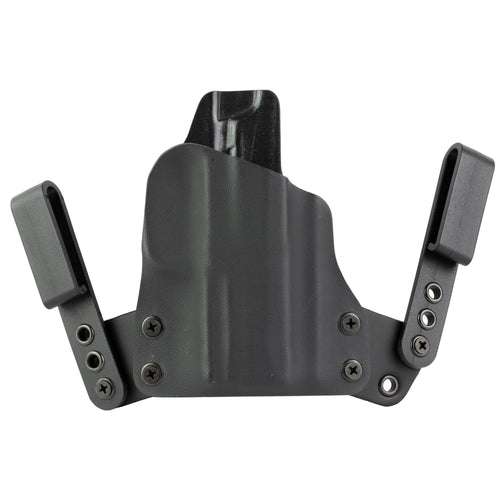 BlackPoint Tactical Mini Wing IWB Holster for SIG 365 XMACRO – Concealed Carry, Right Hand, Black Leather and Kydex